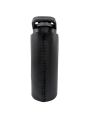 Oliriss 18oz black leather stainless steel water bottle