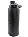 Oliriss 18oz black leather stainless steel water bottle