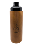 Oliriss 18oz brown leather stainless steel water bottle