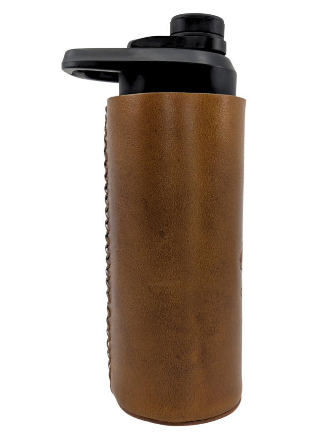 Oliriss 18oz brown leather stainless steel water bottle